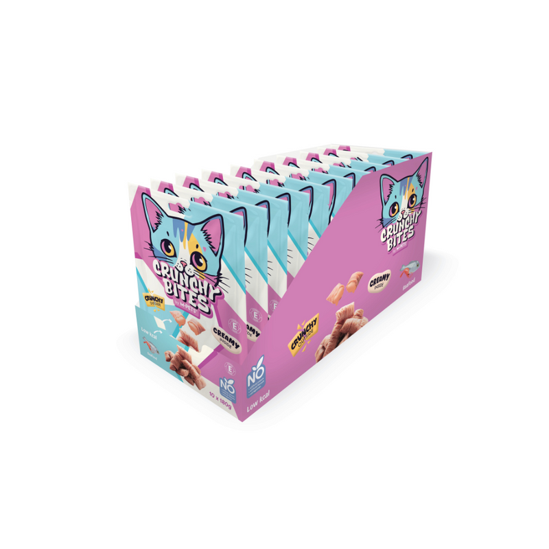 CRUNCHY BITES cat snack seafood flavour - 180 g