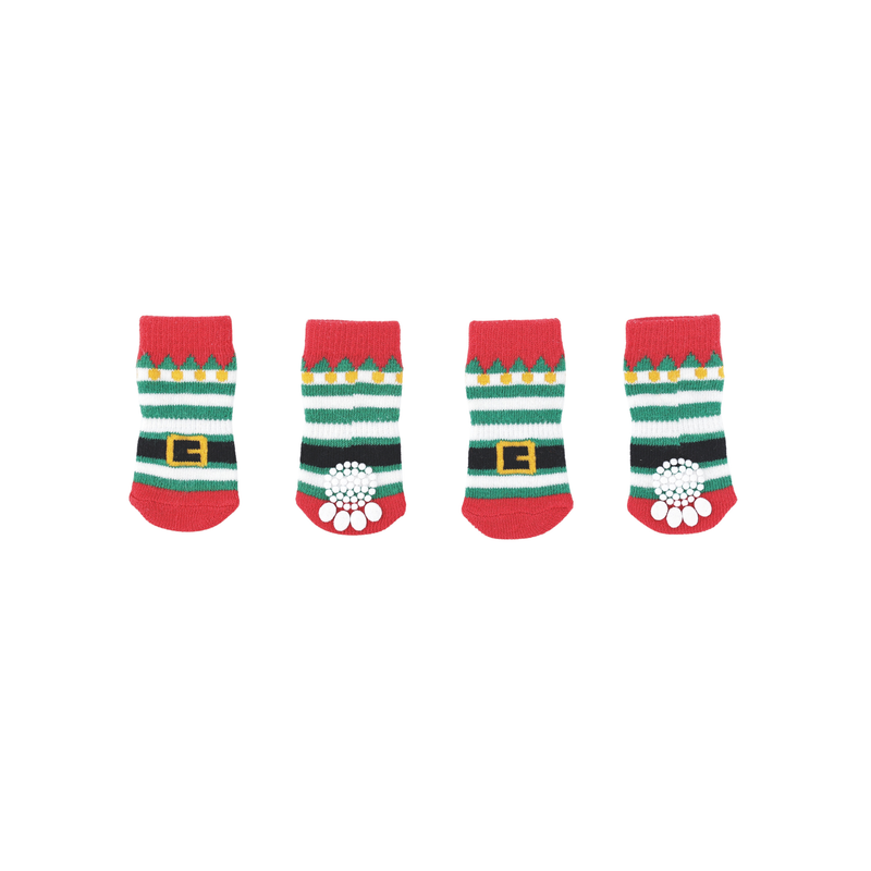 CHRISTMAS Pet Socks ELF SOCKS 4pcs