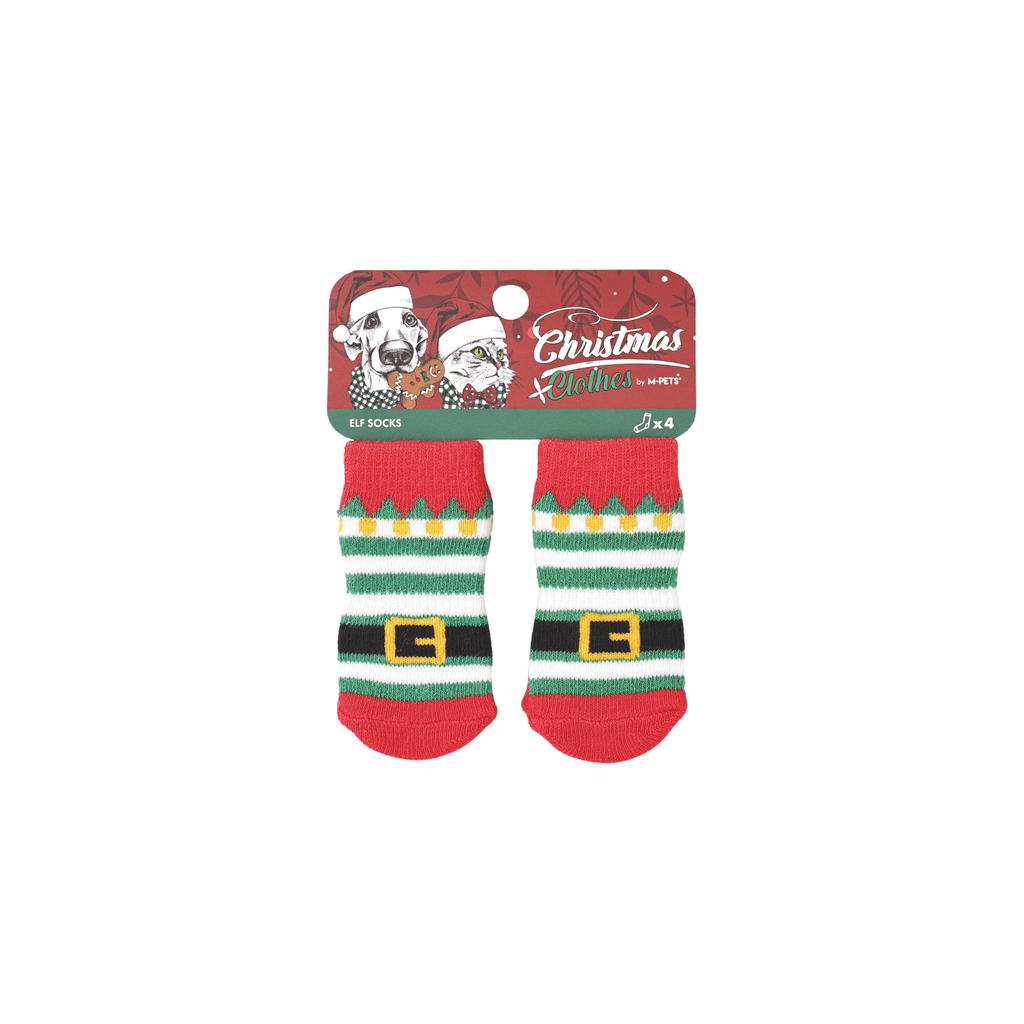 CHRISTMAS Pet Socks ELF SOCKS 4pcs