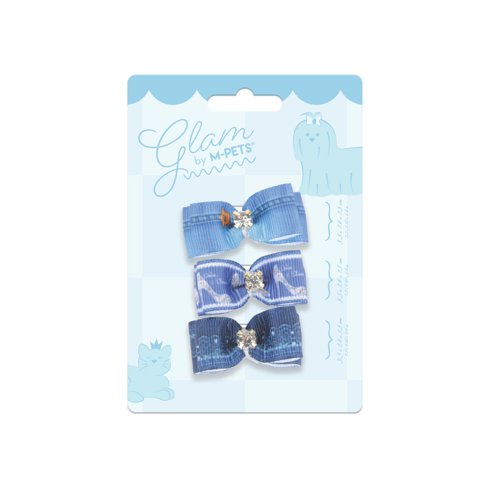 GLAM Hair Accessories for pets rubber band - Blue