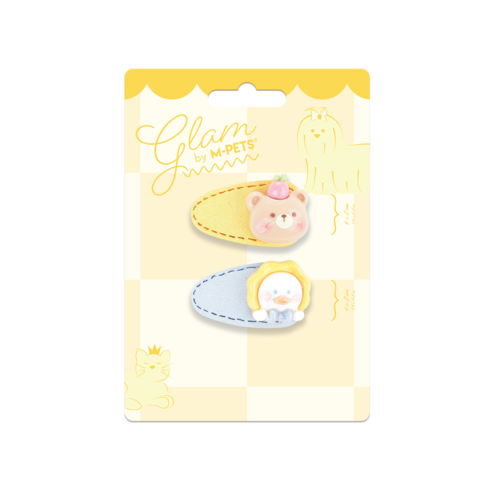 GLAM Hair Accessories for pets clip - Yellow