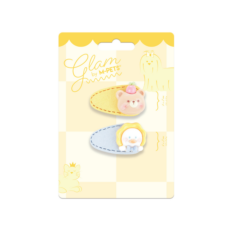 GLAM Hair Accessories for pets clip - Yellow