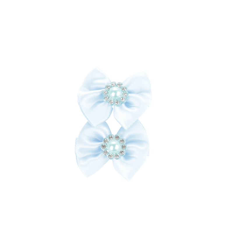 GLAM Hair Accessories for pets rubber band with pearl - Blue