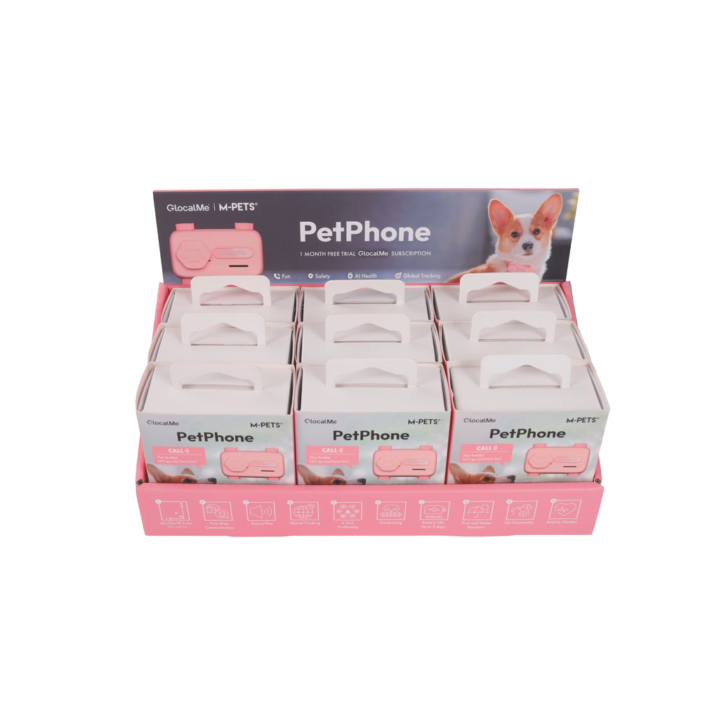 GLocalMe PETPHONE Rose Pink - with display