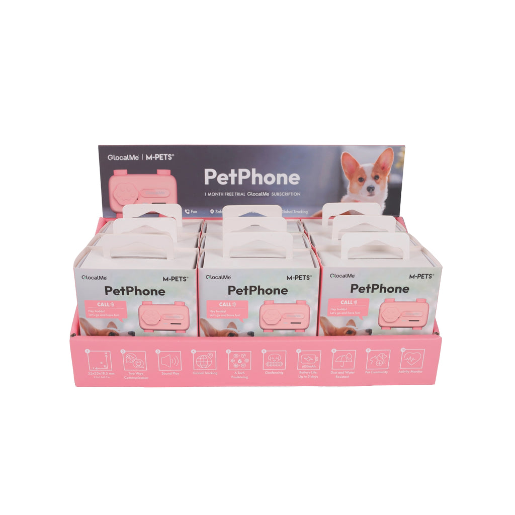 GLocalMe PETPHONE Rose Pink - with display