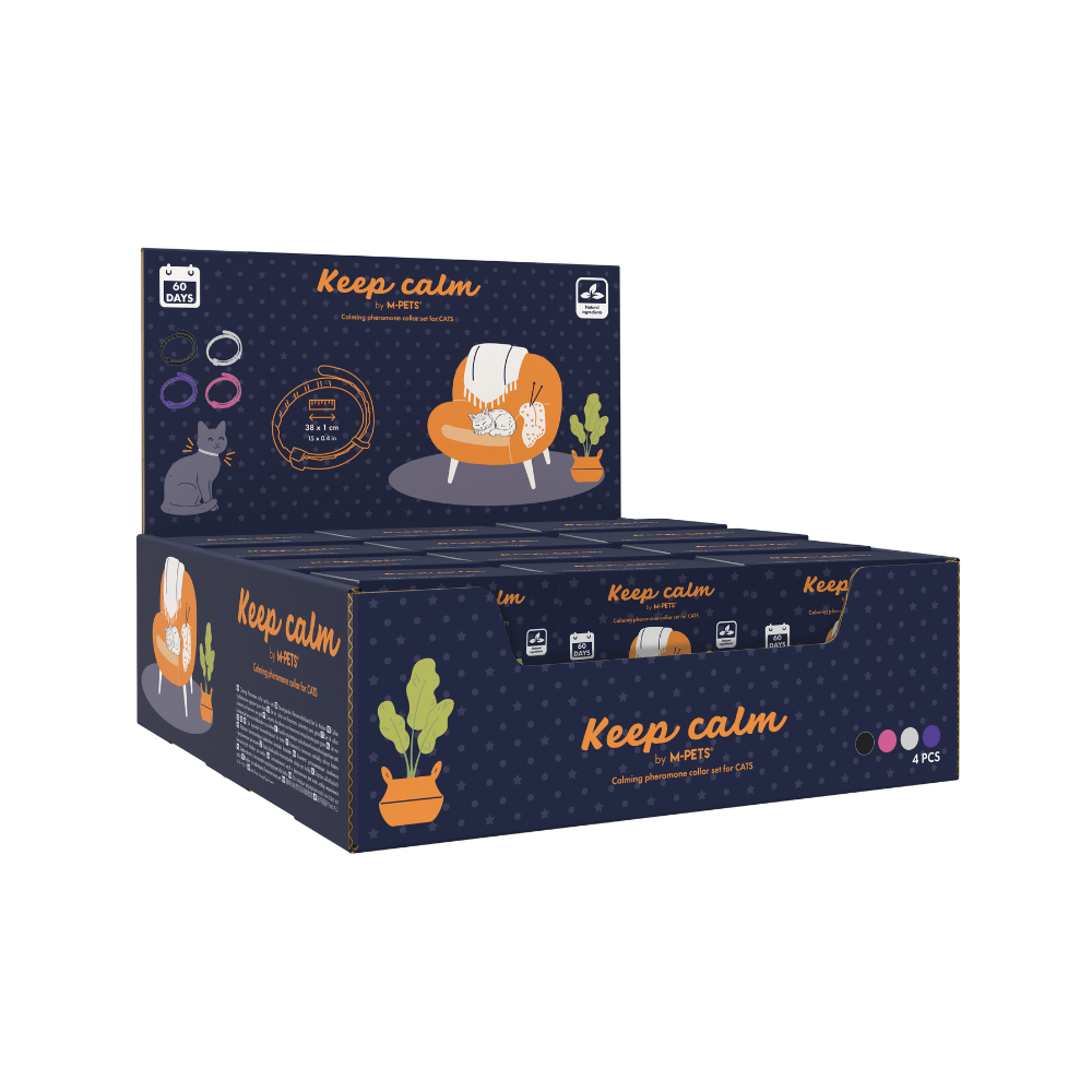 KEEP CALM - Calming pheromone collar set for cats 4 pcs