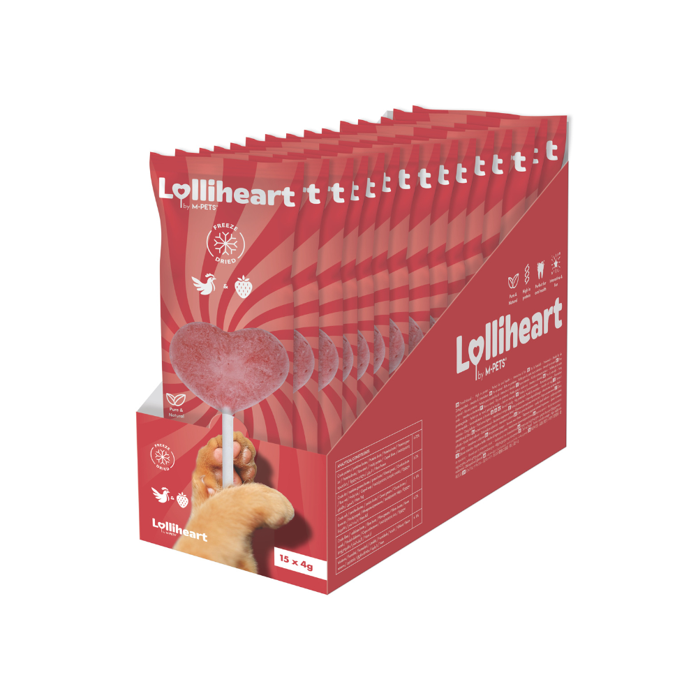 Lolliheart Cat treat Chicken & Strawberry Display