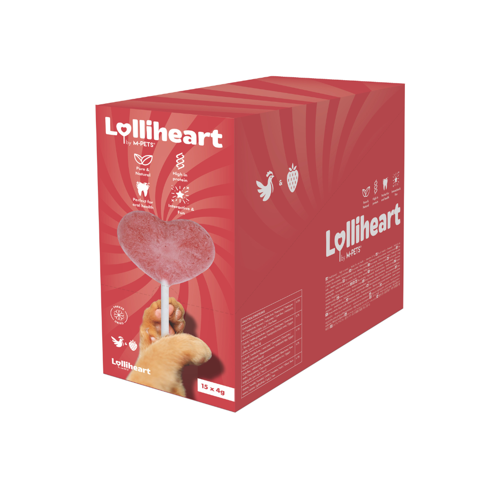 Lolliheart Cat treat Chicken & Strawberry Display