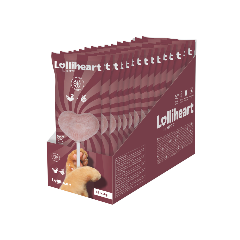 Lolliheart Cat treat Chicken & Betroot Display