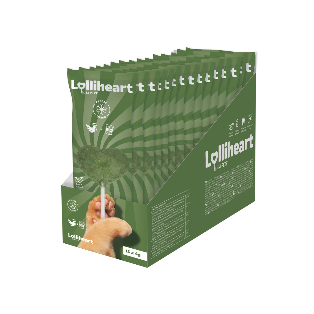 Lolliheart Cat treat Chicken & Catnip Display