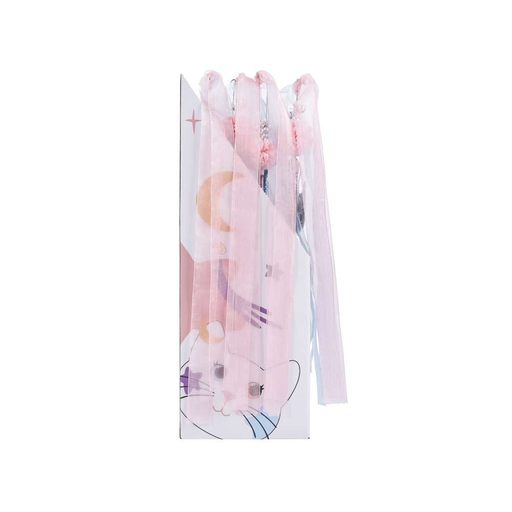 MoonCAT - cat wand Nebula Puff - Pink Blue Silver & White