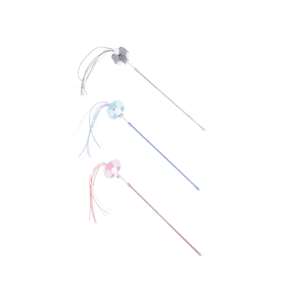 MoonCAT - cat wand Cosmic Fluff Pink/Blue Silver & White