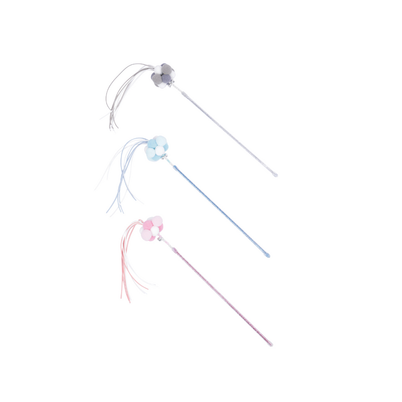 MoonCAT - cat wand Cosmic Fluff Pink/Blue Silver & White