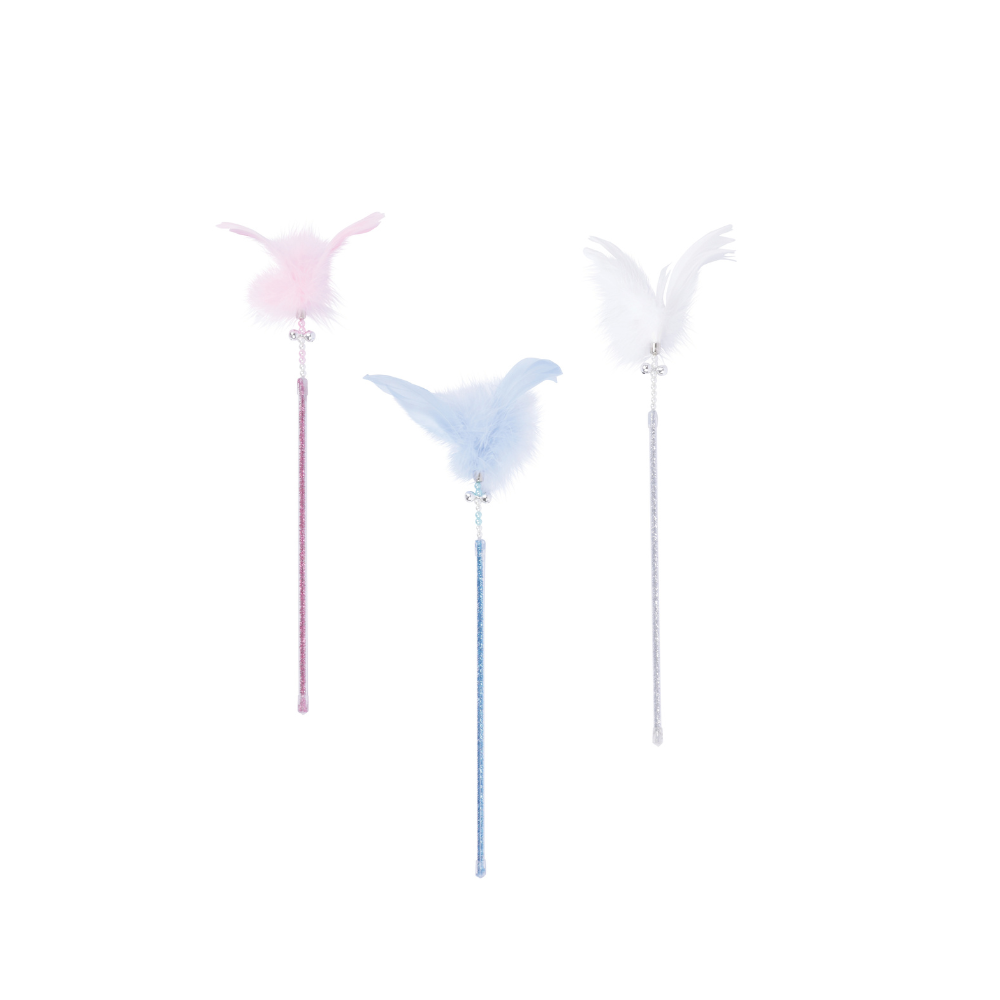 MoonCAT - cat wand Galactic Plume Pink/Blue Silver & White