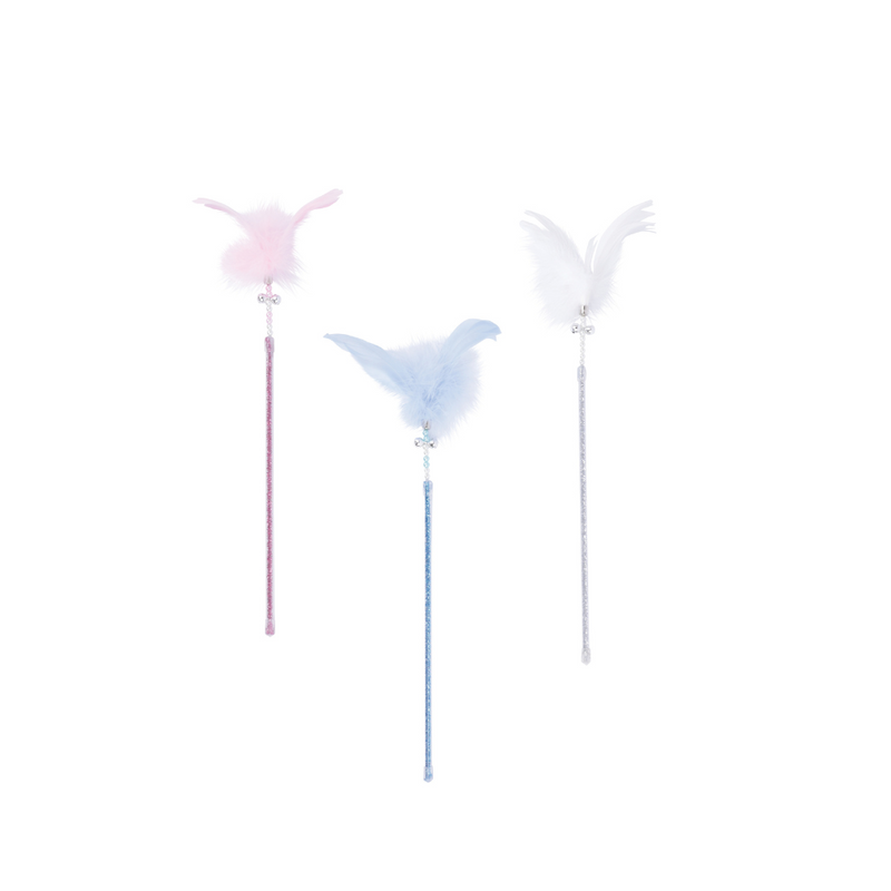MoonCAT - cat wand Galactic Plume Pink/Blue Silver & White