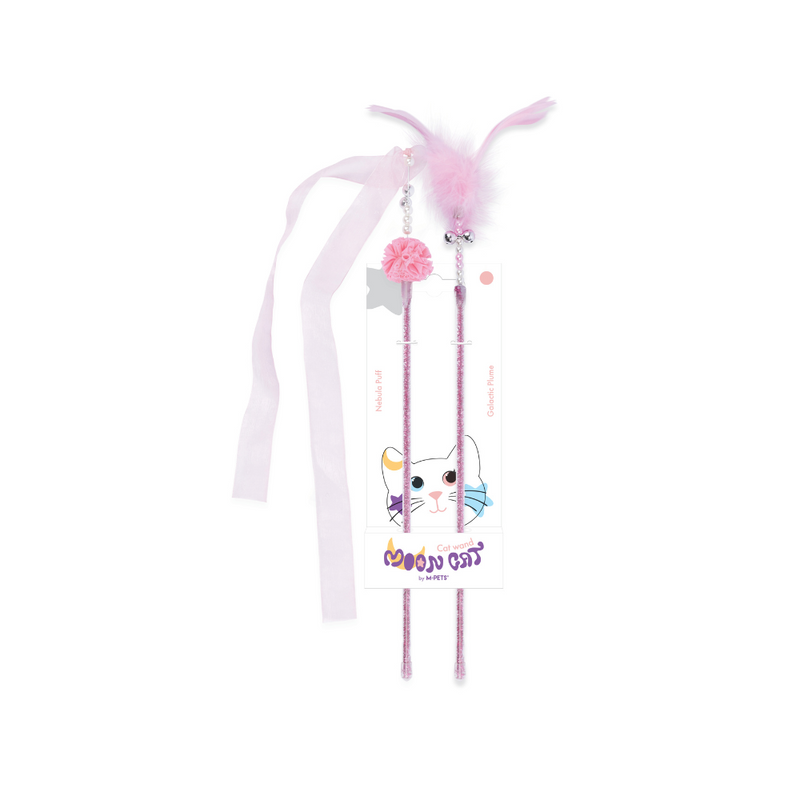 MoonCAT - cat wand set Nebula Puff & Galactic Plume - Pink