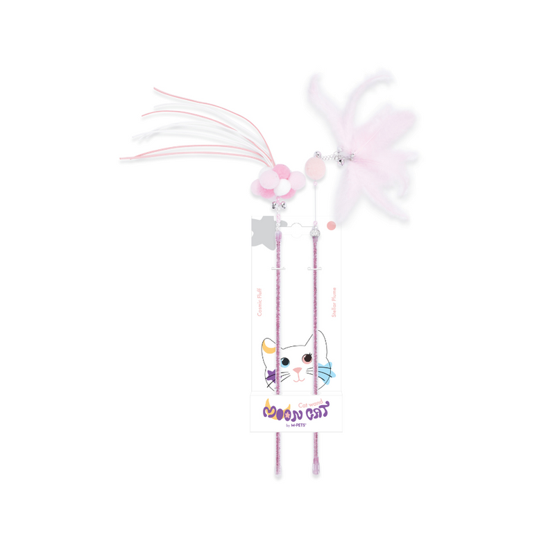 MoonCAT - cat wand set Stellar Plume & Cosmic Fluff - Pink
