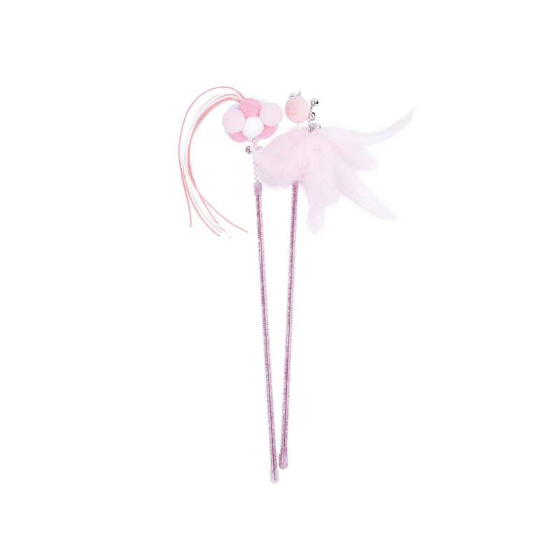 MoonCAT - cat wand set Stellar Plume & Cosmic Fluff - Pink