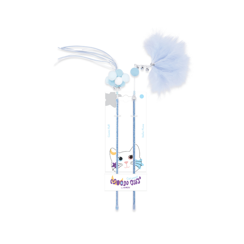 MoonCAT - cat wand set Stellar Plume &Cosmic Fluff - Blue