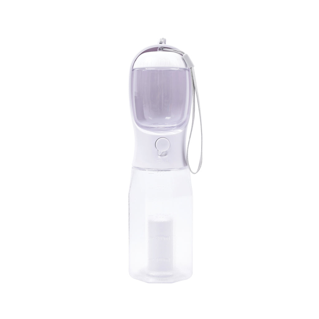 ON THE ROAD Dog water bottle 600 ml - 3 in 1 - White Chalk
