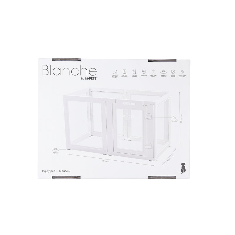 BLANCHE Puppy pen 6 panels S white