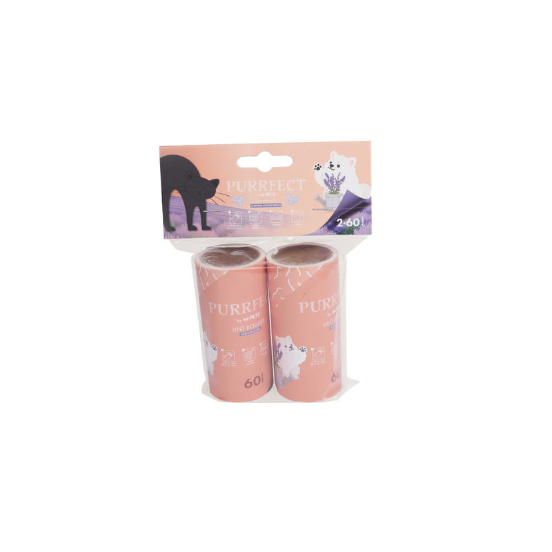 PURRFECT Lint roller Lavender scent 2 x 60 sheets refilling