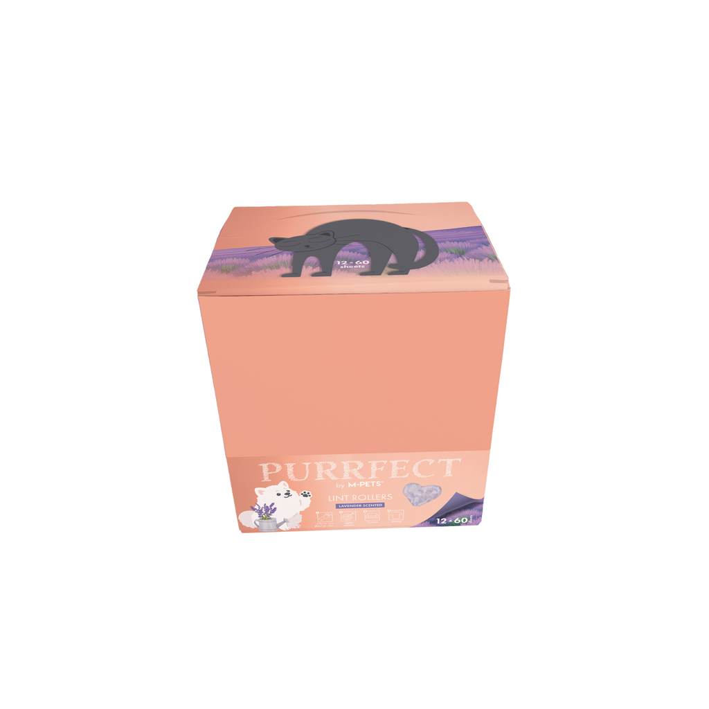 PURRFECT Lint roller Lavender scent 60 sheets x 12 pcs display