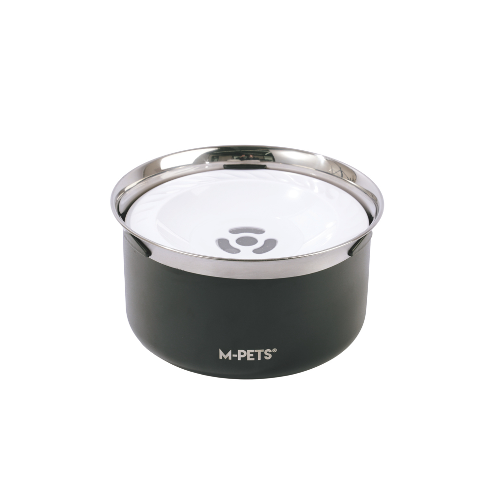 Splash Control Dog Bowl 3.7L - Charcoal Black