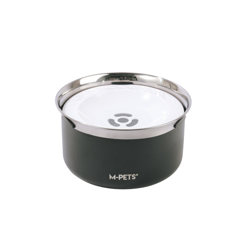 Splash Control Dog Bowl 3.7L - Charcoal Black