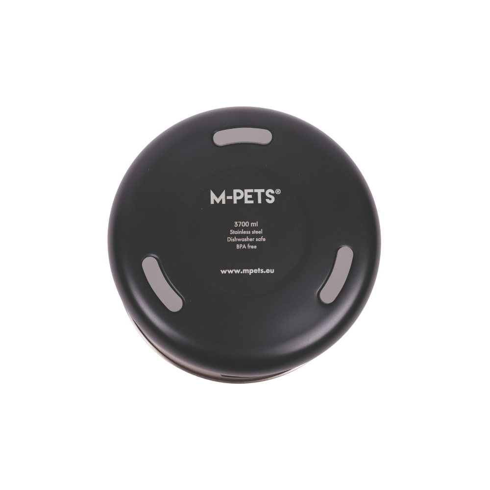 Splash Control Dog Bowl 3.7L - Charcoal Black