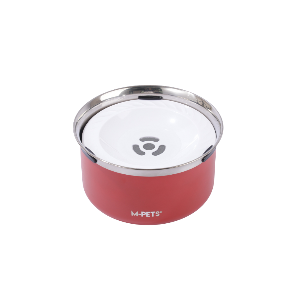 Splash Control Dog Bowl 3.7L - Crimson Red