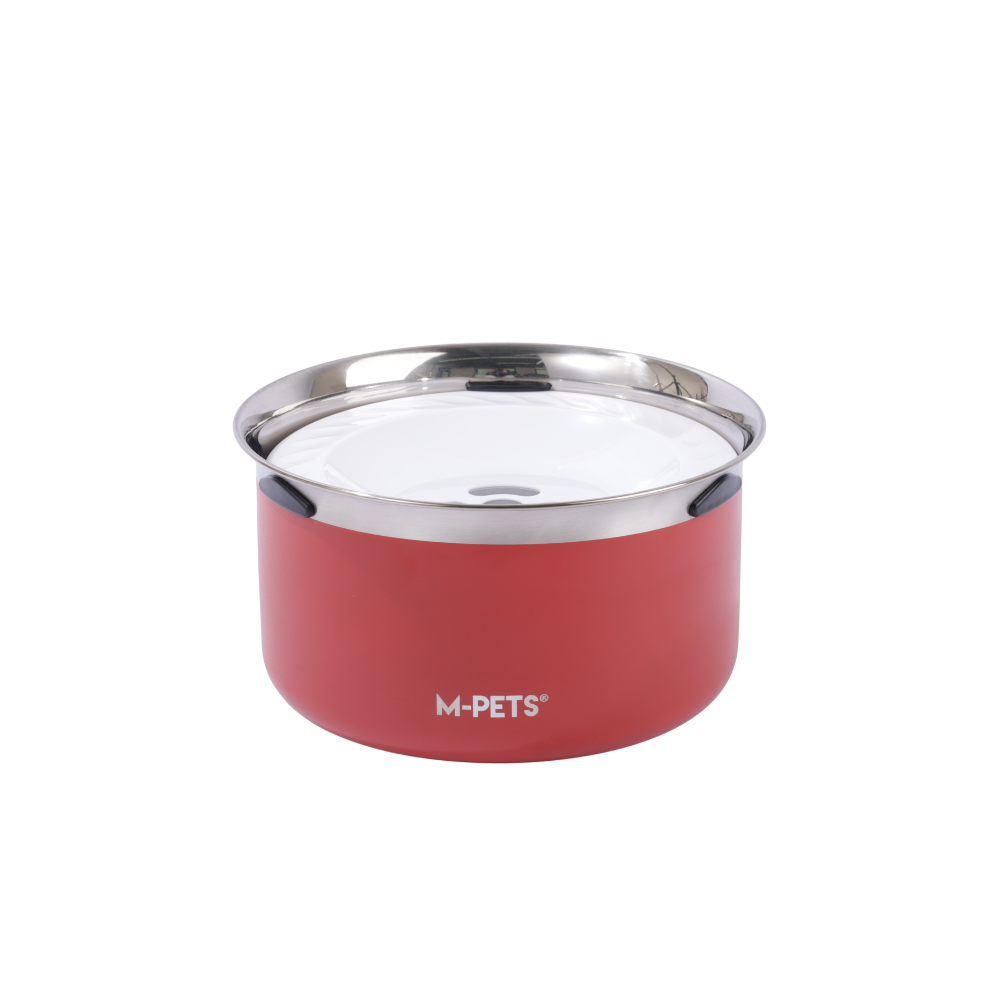 Splash Control Dog Bowl 3.7L - Crimson Red