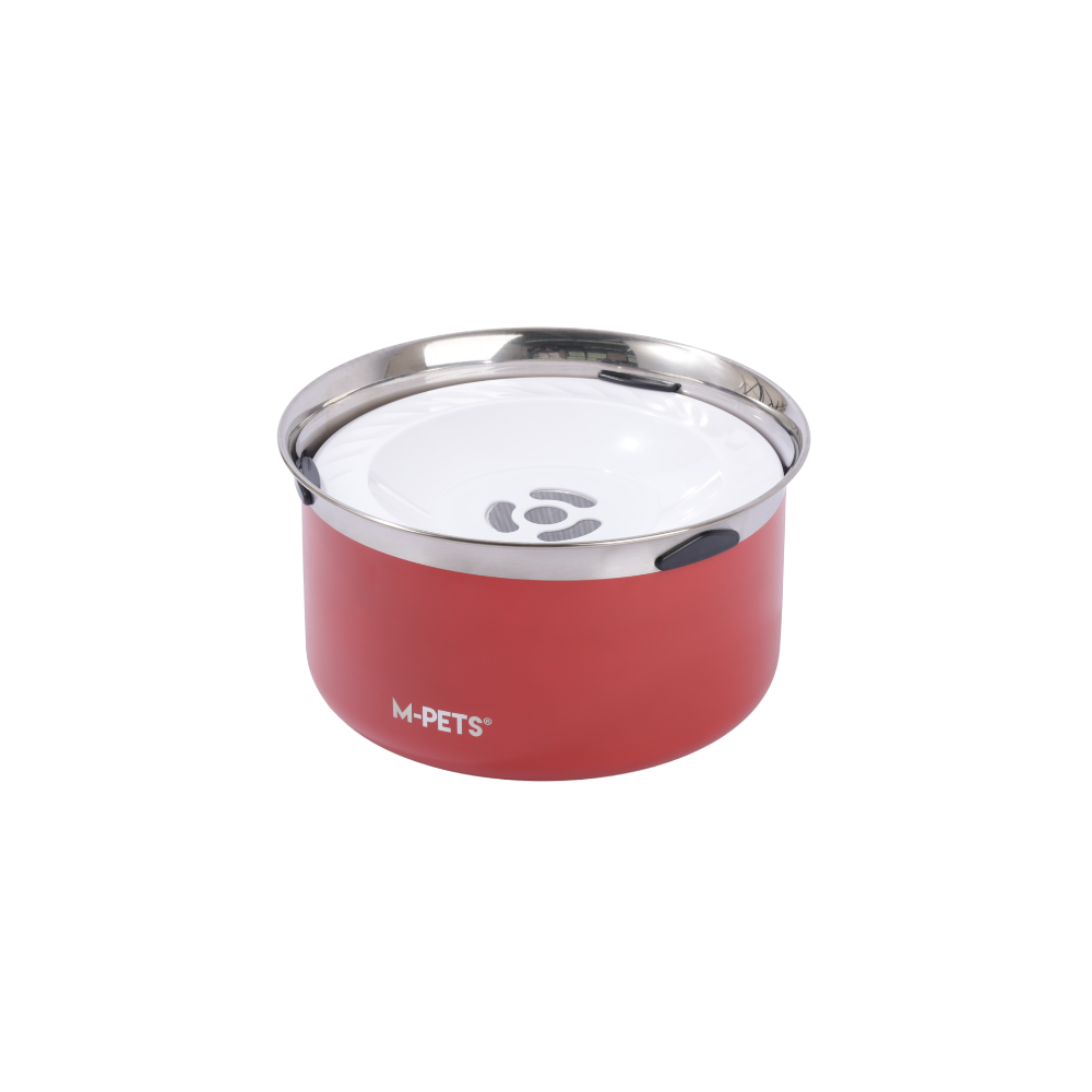 Splash Control Dog Bowl 3.7L - Crimson Red