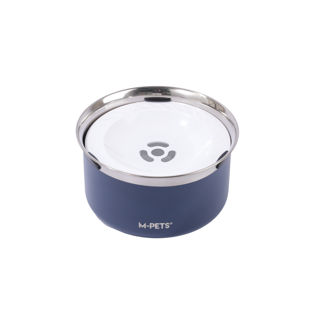 Splash Control Dog Bowl 3.7L - Dark Denim Blue