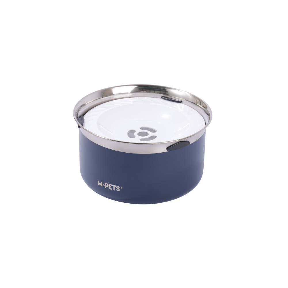 Splash Control Dog Bowl 3.7L - Dark Denim Blue