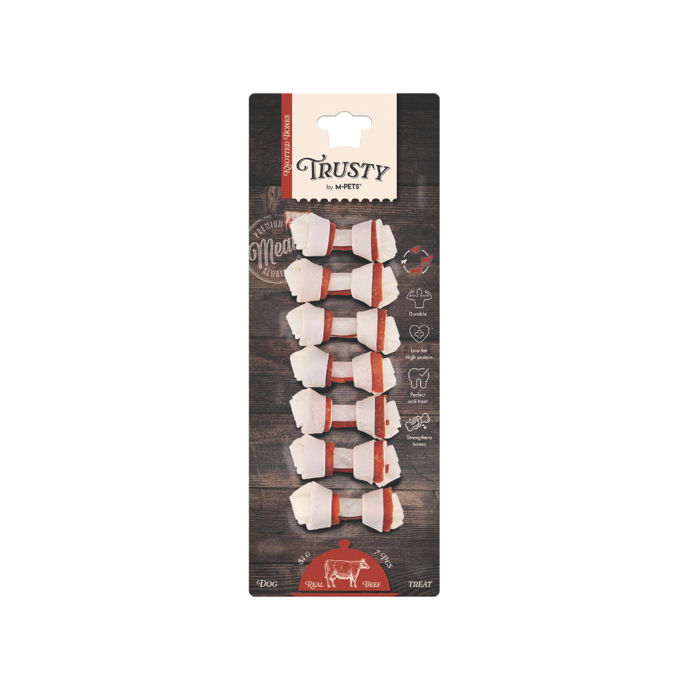TRUSTY Knotted bones Beef Flavor 6.4 cm