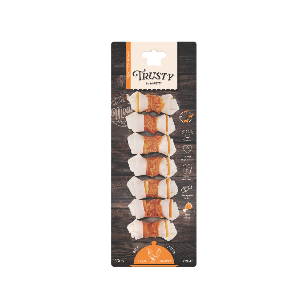 TRUSTY Os noués Saveur de poulet extra charnue 6,4 cm