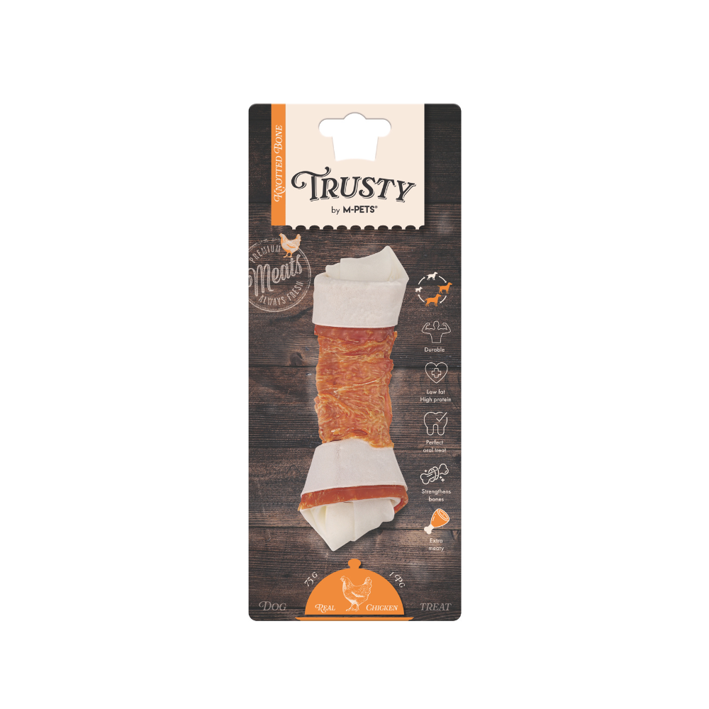 TRUSTY Knotted bone Extra Meaty Chicken Flavor 15.3 cm