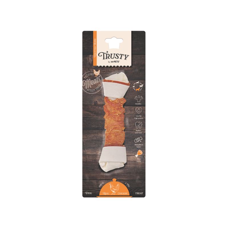 TRUSTY Knotted bone Extra Meaty Chicken Flavor 20.3 cm