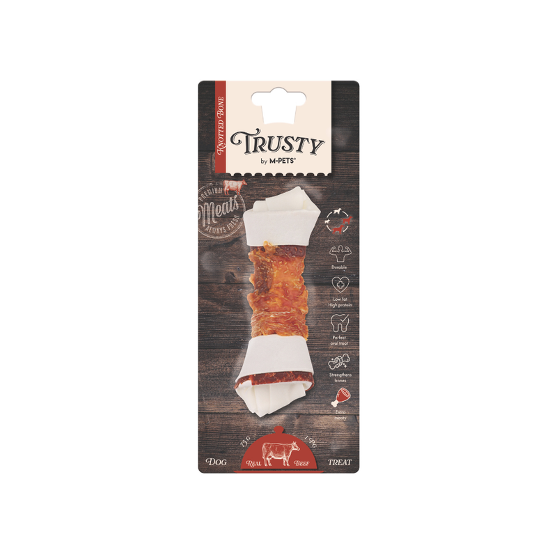 TRUSTY Knotted bone Extra Meaty Beef Flavor 15.3 cm