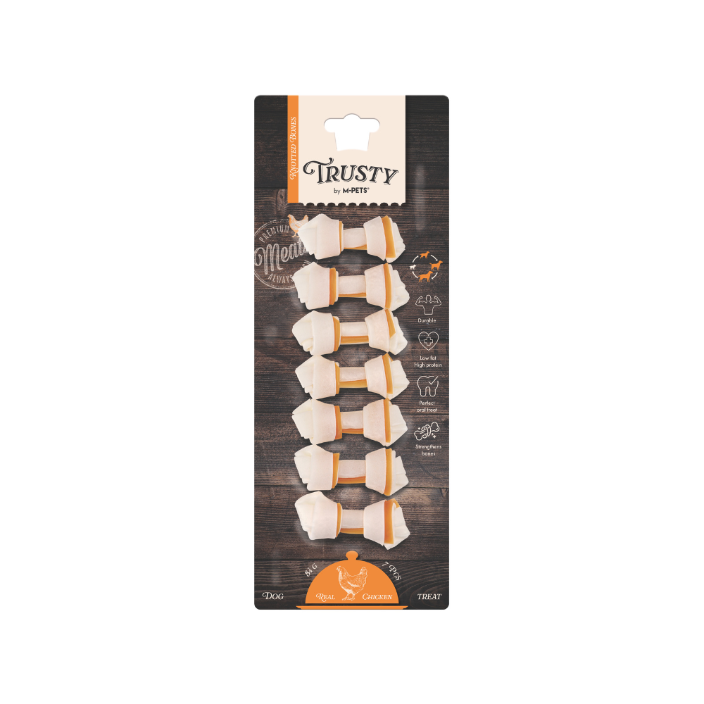 TRUSTY Knotted bones Chicken Flavor 6.4 cm