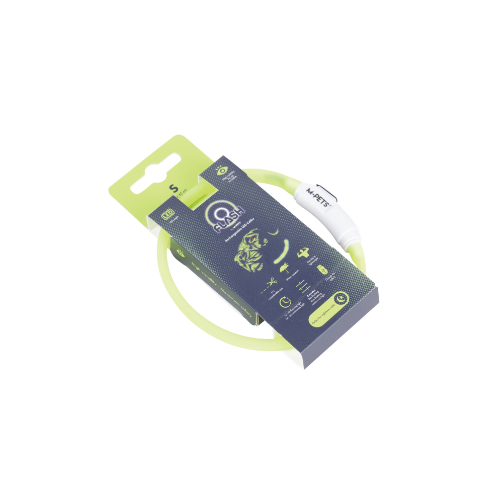 FLASH LED rechargeable collar Green