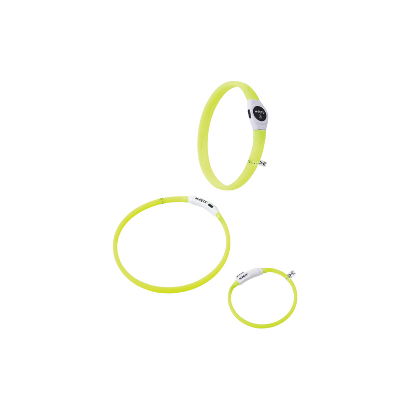 FLASH LED rechargeable collar Green