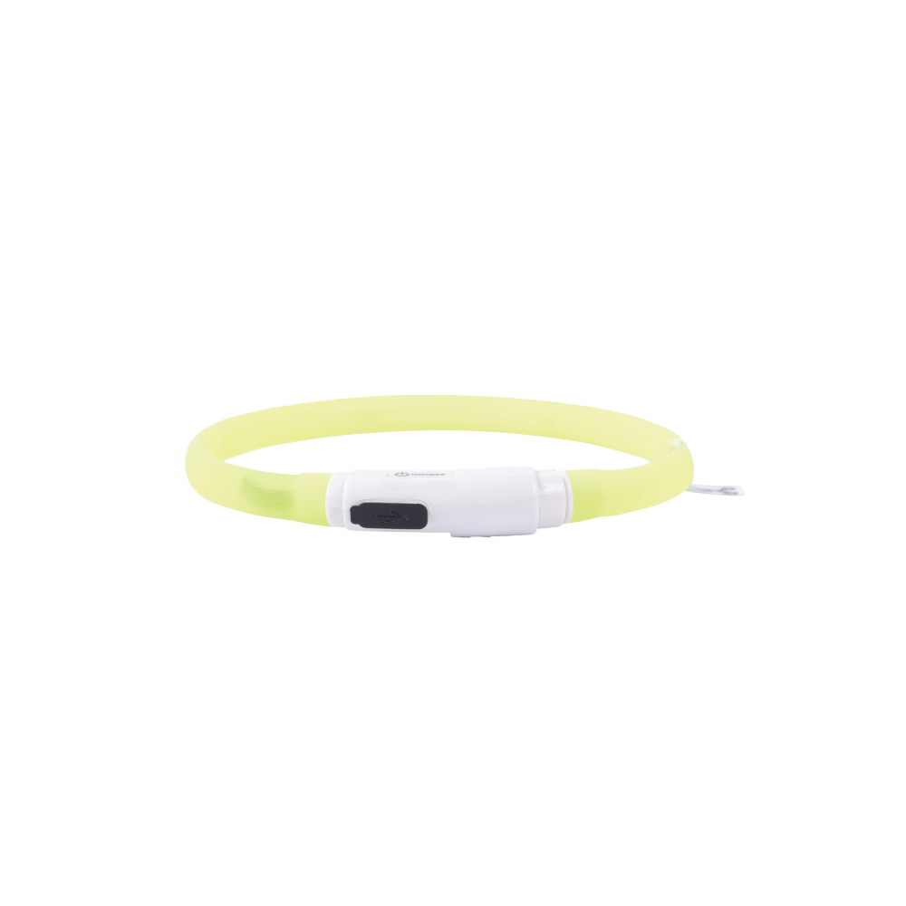 FLASH LED rechargeable collar Green