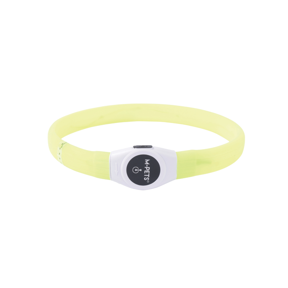 FLASH LED rechargeable collar Green