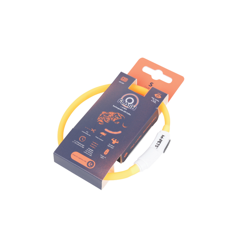 FLASH LED rechargeable collar Orange