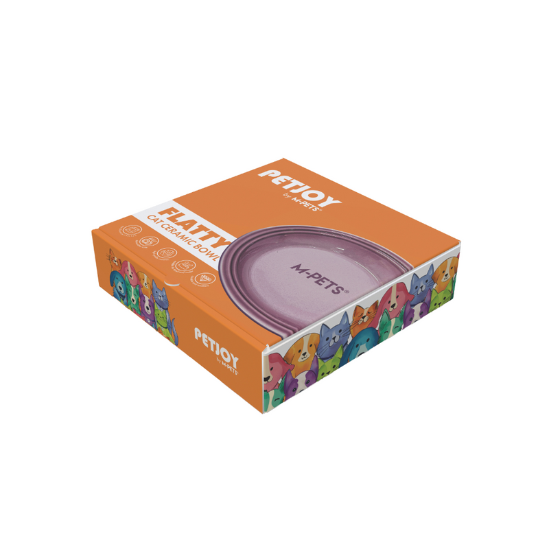 PETJOY Flatty Ceramic Bowl - Purple  500ml