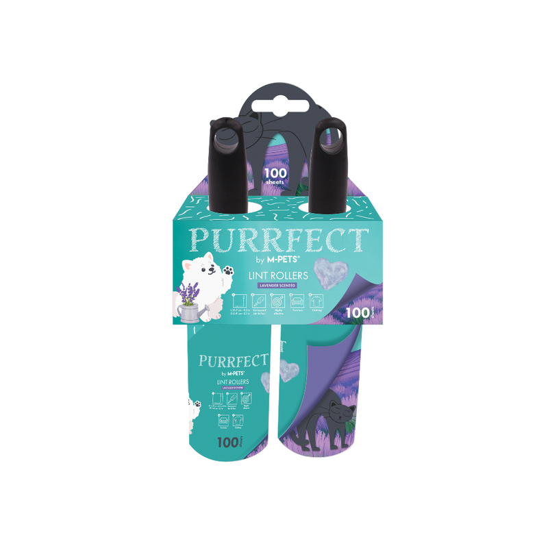 PURRFECT  Lint roller LAVENDER scent 100 sheets