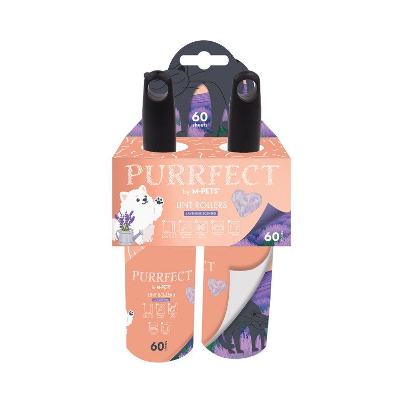 PURRFECT Lint roller LAVENDER scent 60 sheets