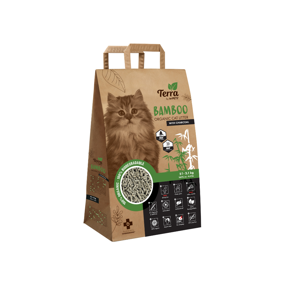 TERRA BAMBOO ORGANIC Cat Litter with Charcoal